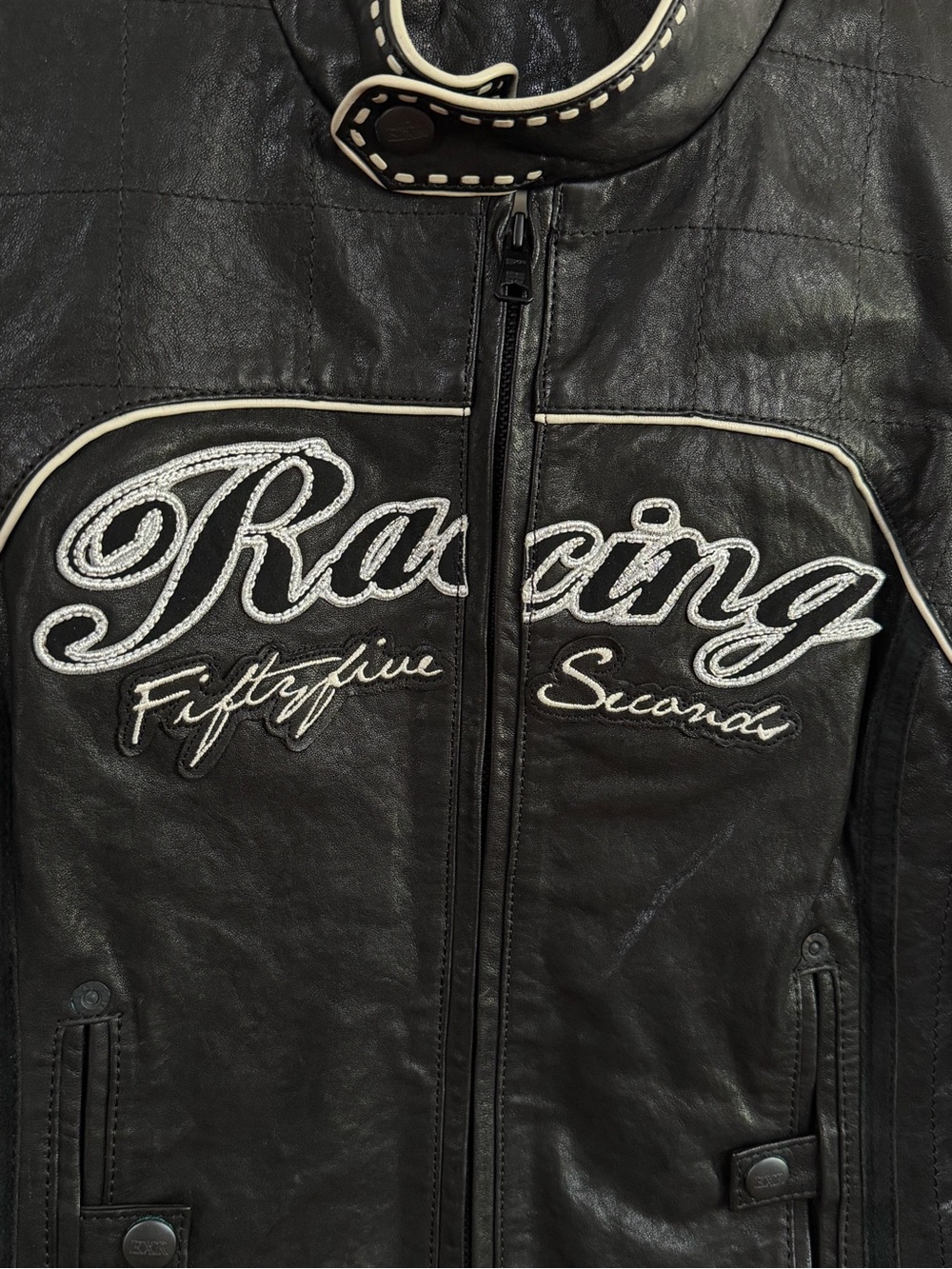 EXR Racing Motorcycle Leather Jacket Black Women’s XS Moto Embroidered - Picture 2 of 15